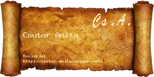 Csutor Anita névjegykártya