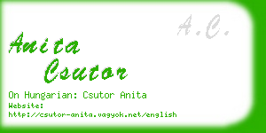 anita csutor business card